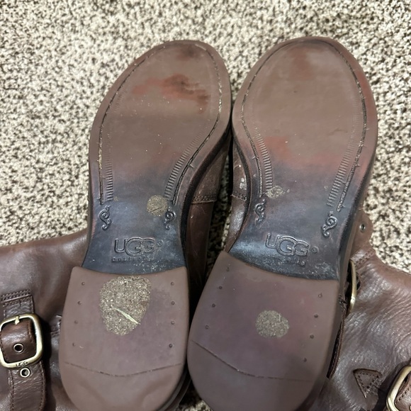UGG Brown Leather Boots - Picture 7 of 8